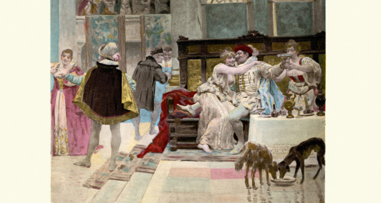 Painting of sexworkers in a brothel